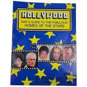 Hollywood Map & Guide To The‎ Fabulous Homes Of The Stars 1987 Edition